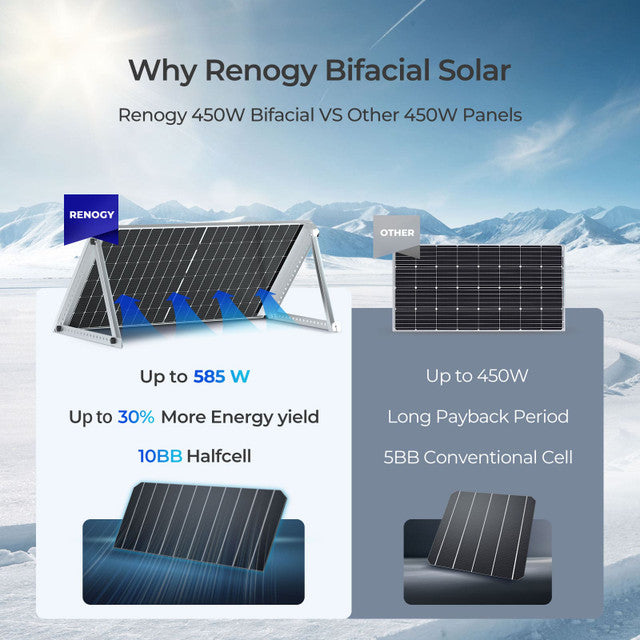 Renogy 450-Watt 12-Volt Bifacial Monocrystalline Solar Panel