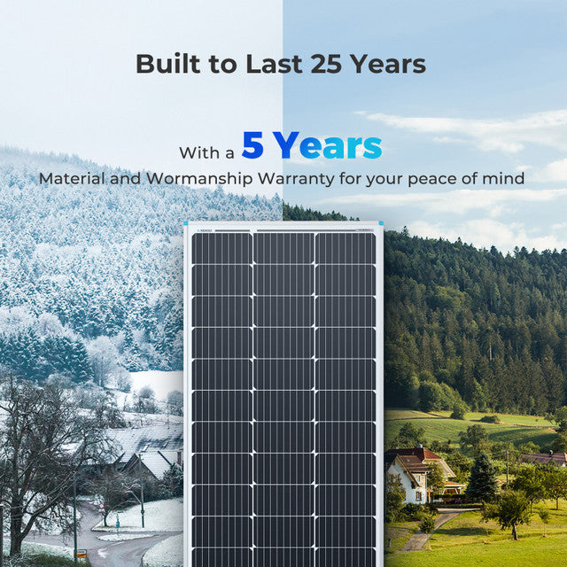 Renogy 100 Watt 12 Volt Monocrystalline Solar Panel (Compact Design)