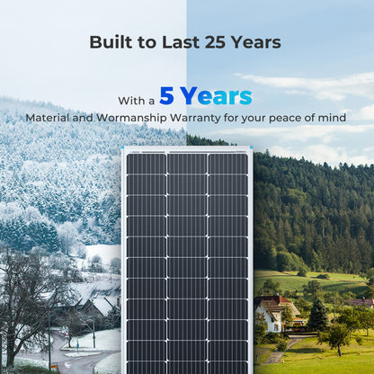 Renogy 100 Watt 12 Volt Monocrystalline Solar Panel (Compact Design)