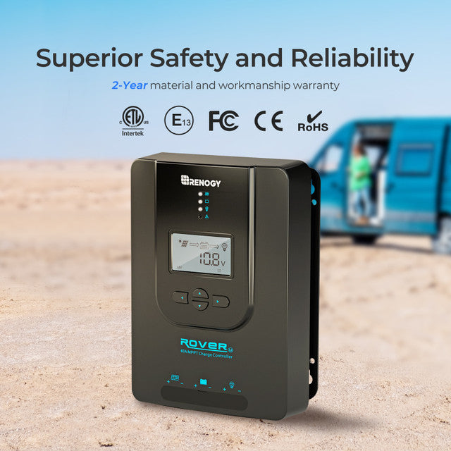Renogy 40-Amp Rover Li MPPT Solar Charge Controller w/Bluetooth