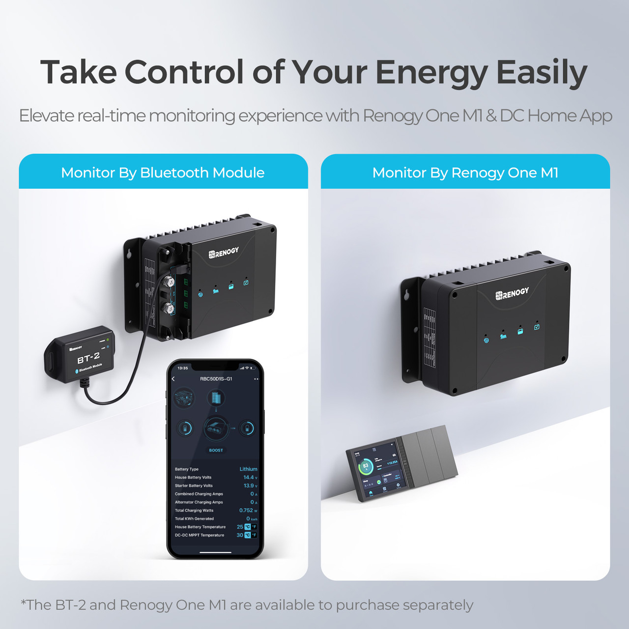 RENOGY DCC30S 12V 30A Dual Input DC-DC On-Board Battery Charger with MPPT