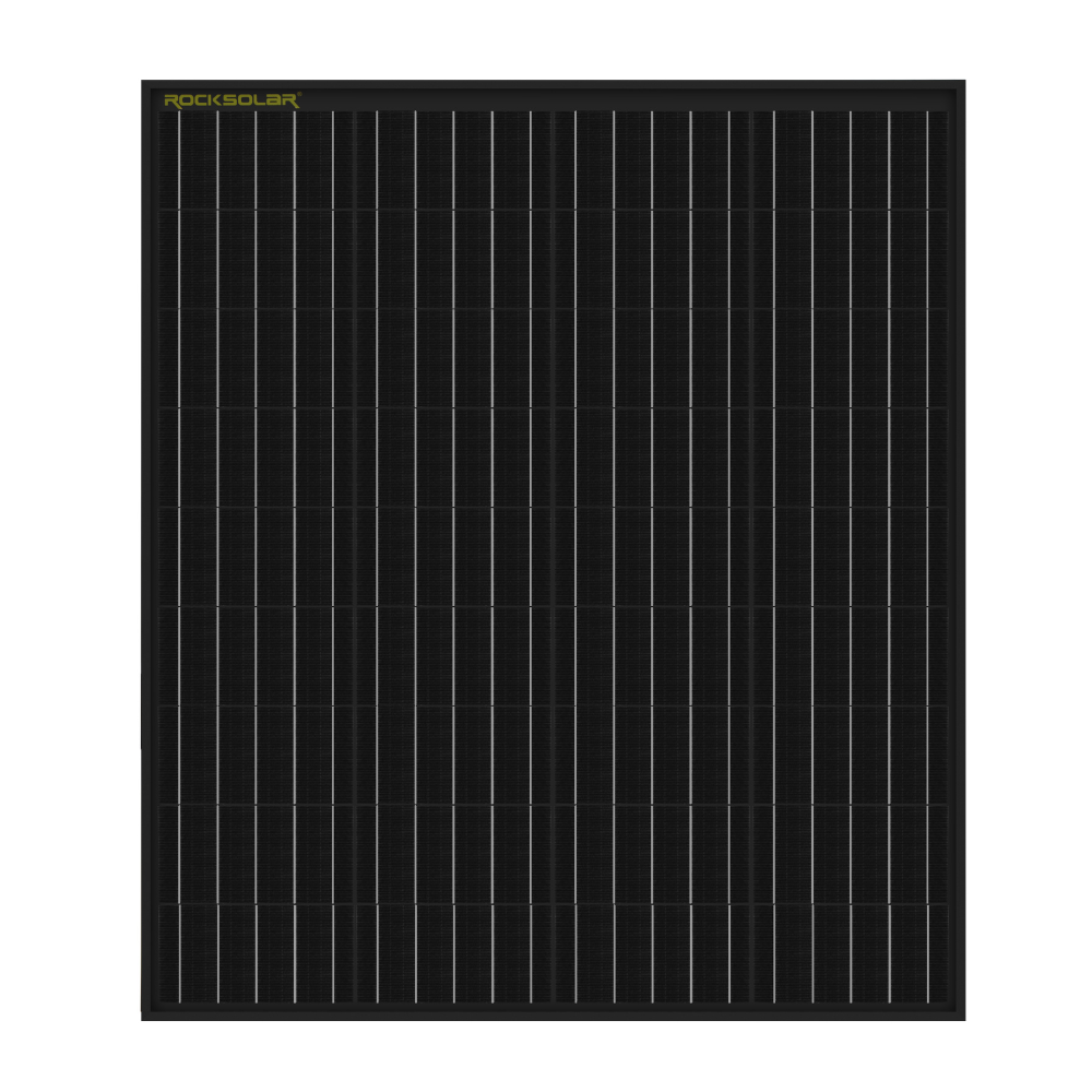 ROCKSOLAR 100W 12V Rigid Monocrystalline Solar Panel