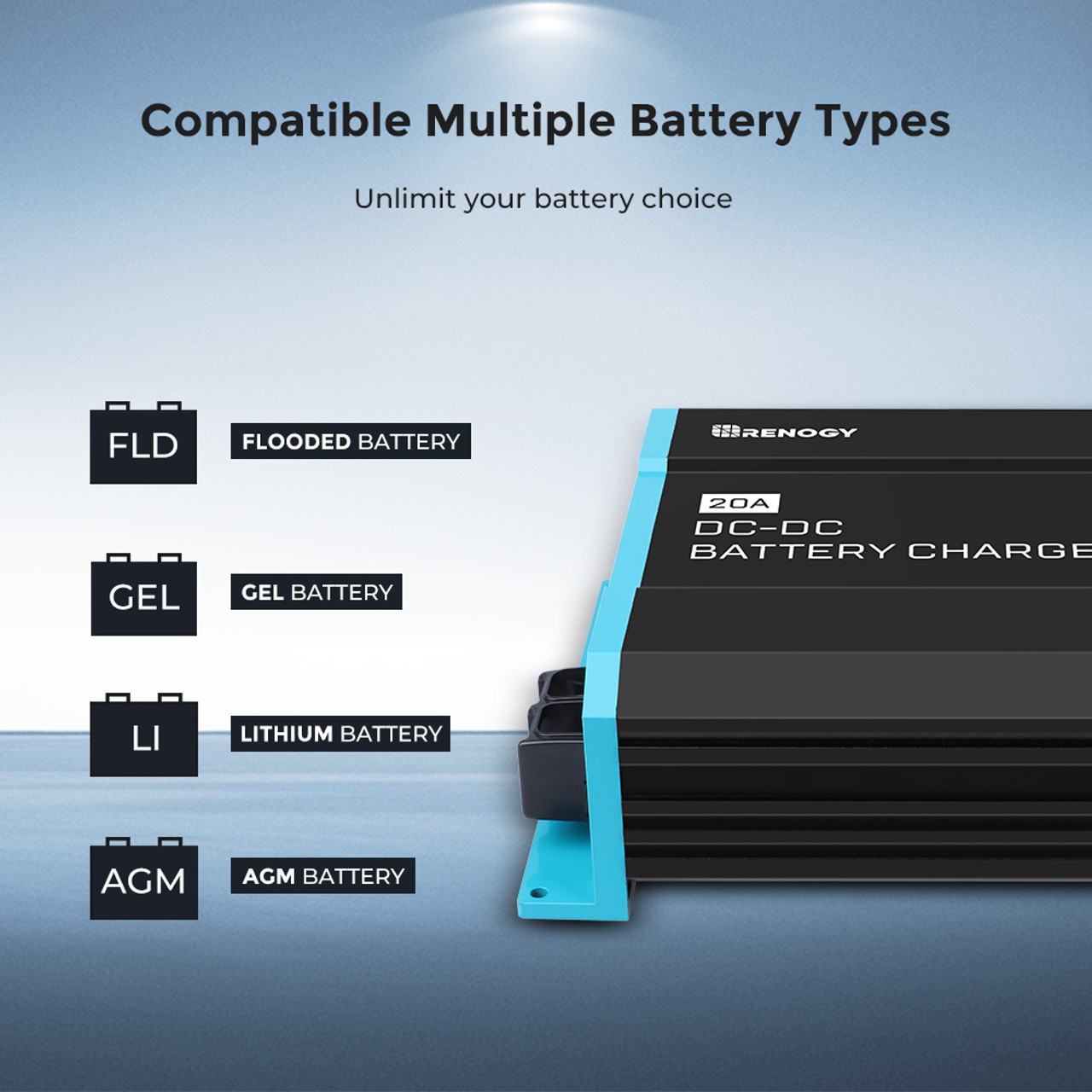 RENOGY 12V 20A/40A/60A DC to DC On-Board Battery Charger