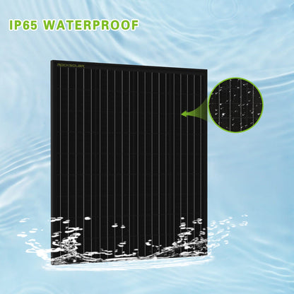 ROCKSOLAR 100W 12V Rigid Monocrystalline Solar Panel