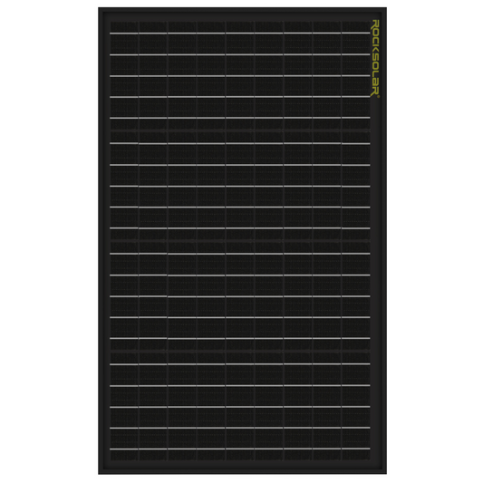 ROCKSOLAR Black Diamond 50W 12V Monocrystalline Rigid Solar Panel