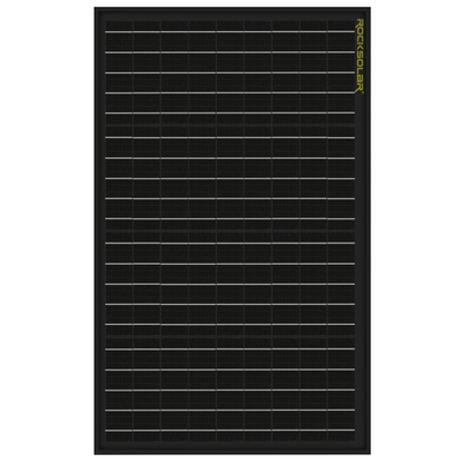 ROCKSOLAR Black Diamond 50W 12V Monocrystalline Rigid Solar Panel