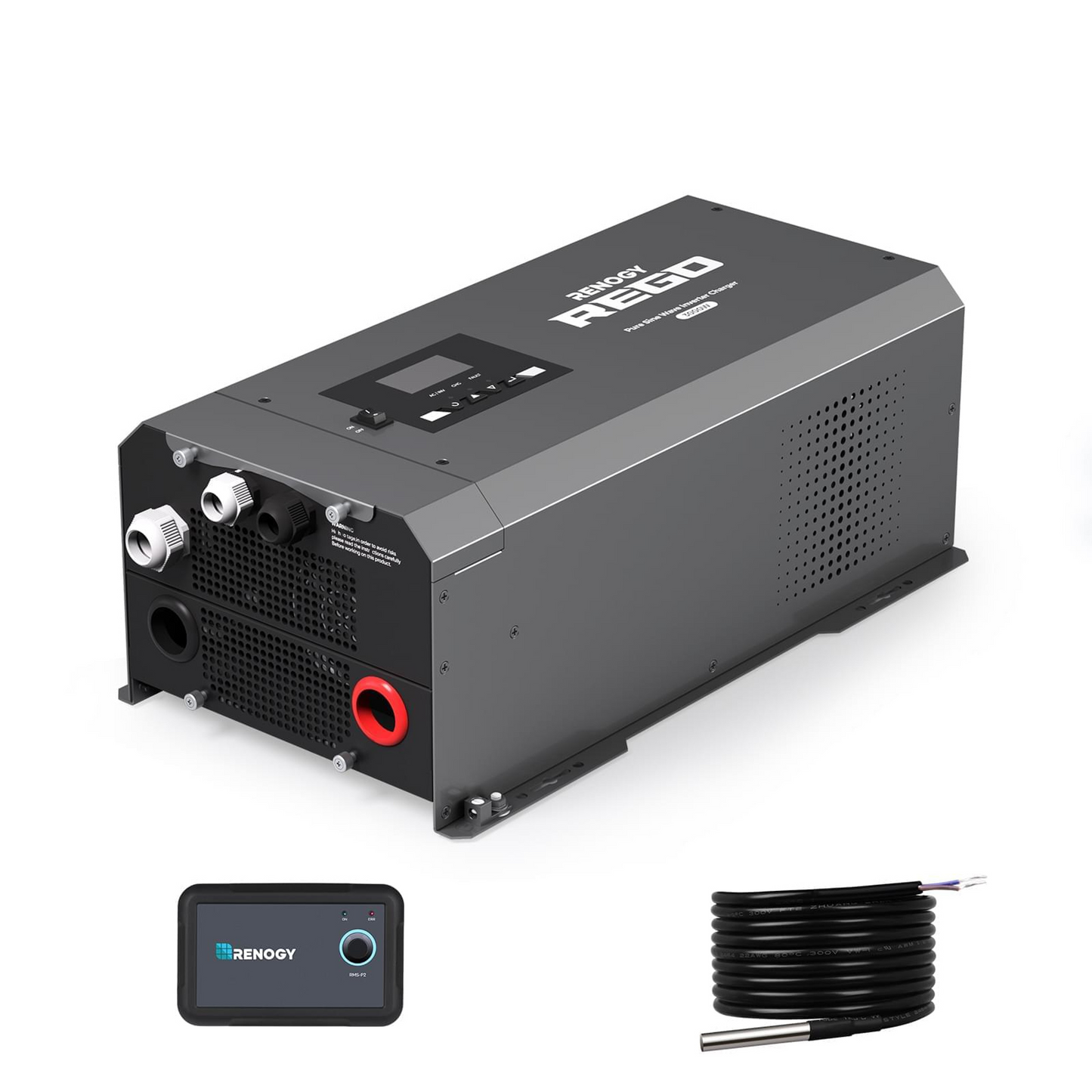 REGO 12V 3000W Pure Sine Wave Inverter Charger w/LCD Display