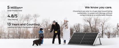 RENOGY Bifacial 220 Watt 12 Volt Monocrystalline Solar Panel