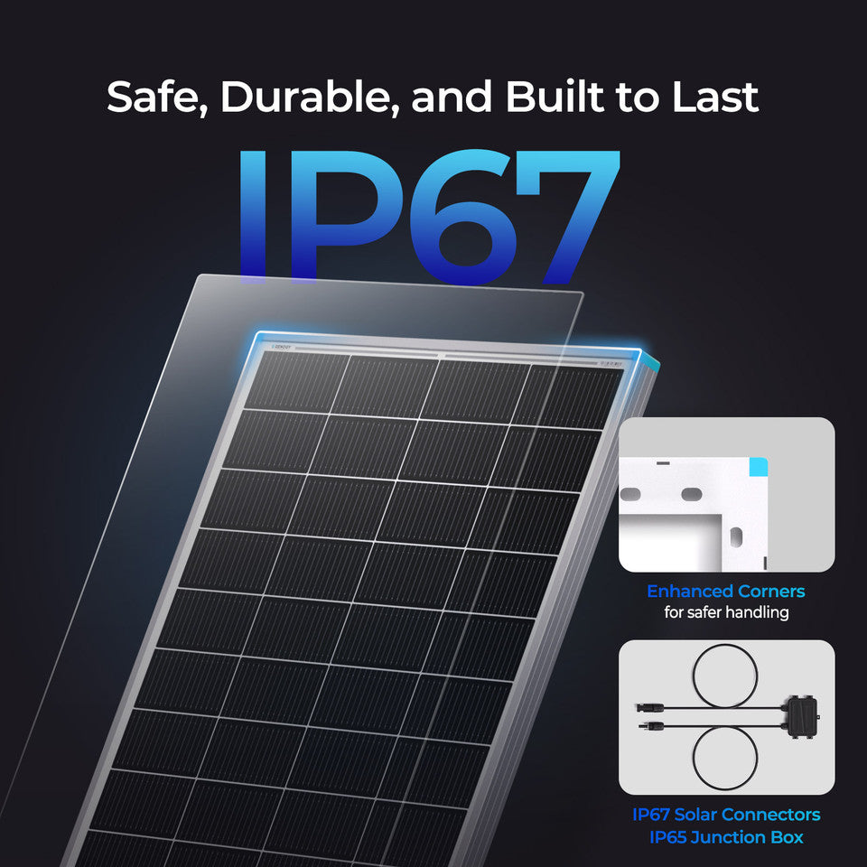 Renogy 16BB N-Type 200 Watt 24V Solar Panel