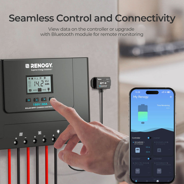Renogy Rover Lite 12V/24V/36V/48V 60A MPPT Solar Charge Controller
