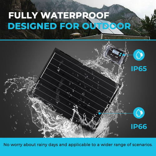 Renogy 100-Watt 12-Volt Monocrystalline Foldable Solar Suitcase w/Waterproof Charge Controller