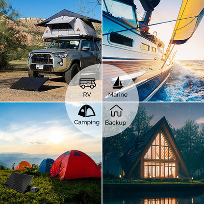 Renogy 100-Watt 12-Volt Monocrystalline Foldable Solar Suitcase w/Waterproof Charge Controller