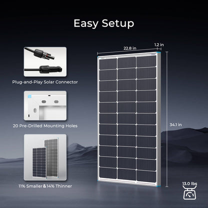 Renogy 100 Watt 16BB N-Type Solar Panel