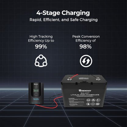 Renogy 30A Rover Li MPPT Solar Charge Controller w/Bluetooth + Renogy ONE Core Smart Panel