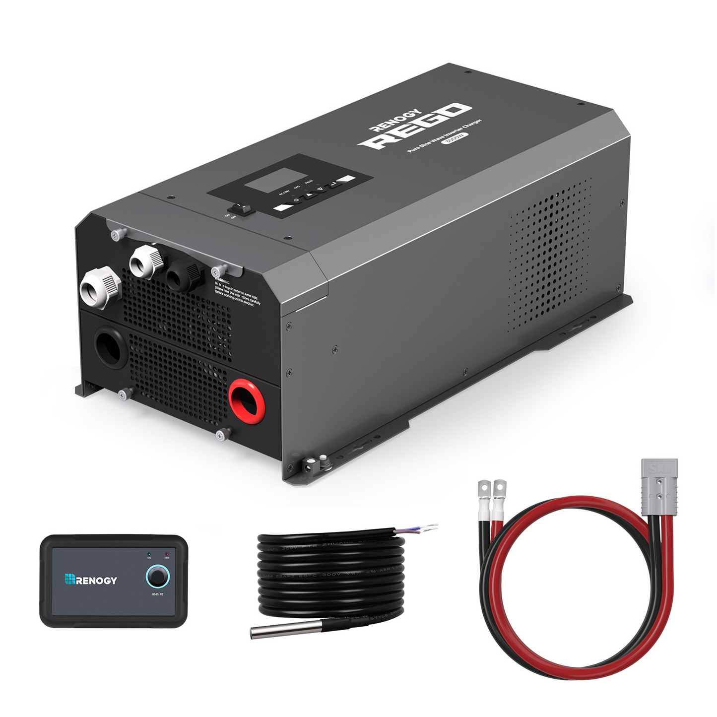 REGO 12V 3000W Pure Sine Wave Inverter Charger w/LCD Display