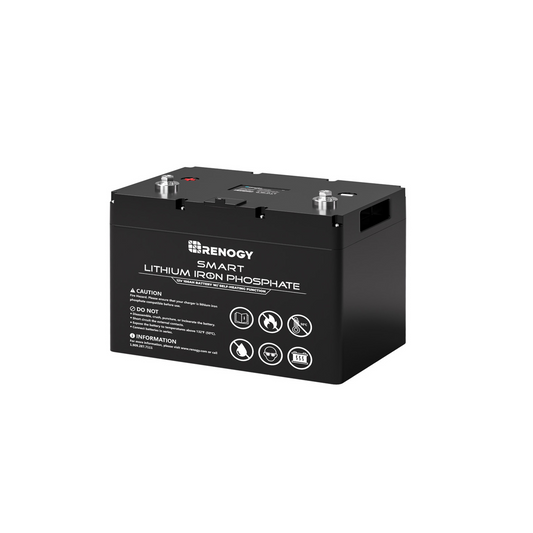 RENOGY 12V 100Ah Smart Lithium Iron Phosphate Battery w/Self-Heating Function