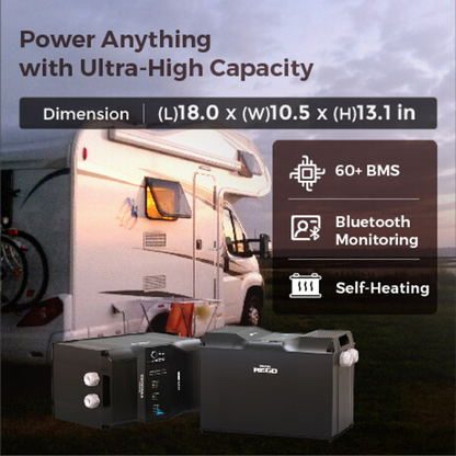 REGO 12V 400Ah Cold Weather LiFePO4 Battery