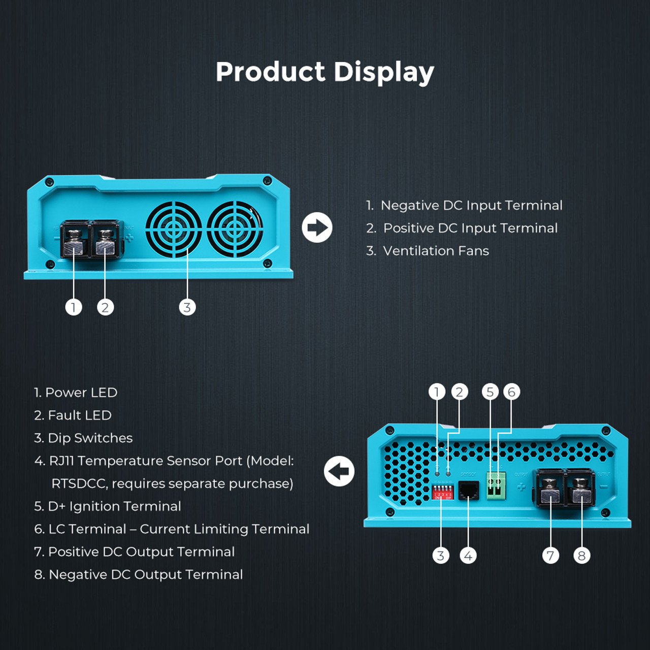 RENOGY 12V 20A/40A/60A DC to DC On-Board Battery Charger