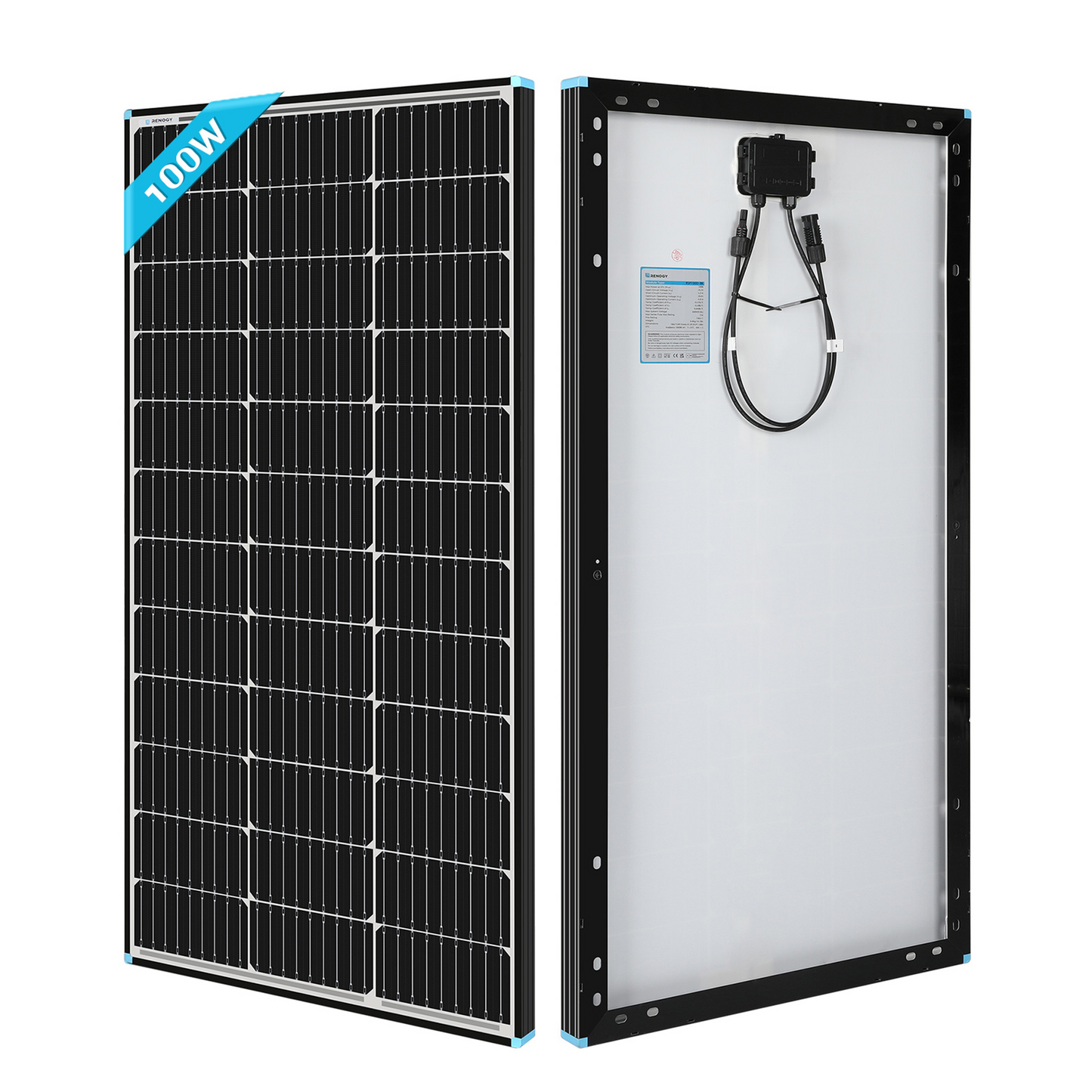 RENOGY 100 Watt 12 Volt Monocrystalline Solar Panel